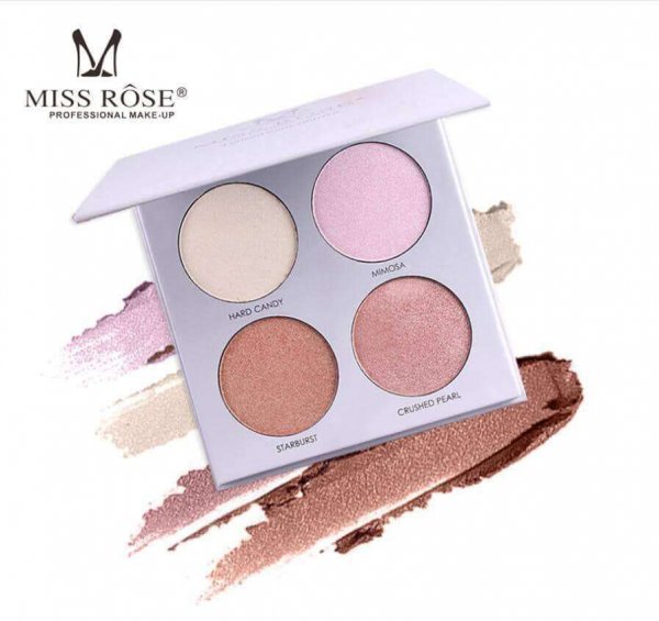 Buy Glow Kit Highlighter Palette 4 Colors By Miss Rose in pakistan sanwarna.pk
