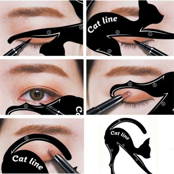 Buy Women Cat Line Pro Eye Makeup Tool Eyeliner Stencils in pakistan sanwarna.pk