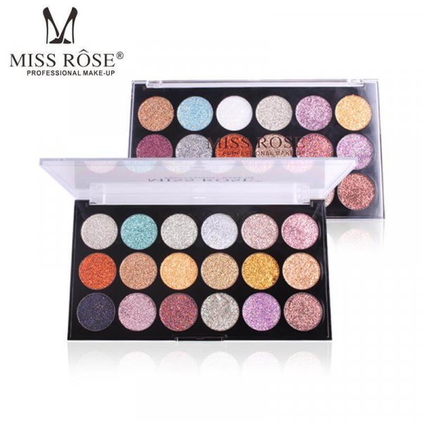 Buy miss rose Professional Make Up 18-Color Glitter 7001-083M02 32 g in pakistan sanwarna.pk