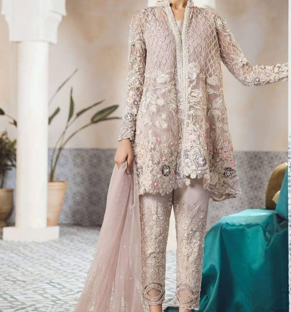 Embroidered Net Bridal Dress Price in Pakistan sanwarna.pk