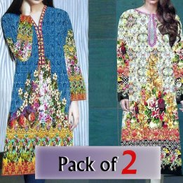 Pack of 2 Stitched Digital Kurti of Your Choice Price in pakistan sanwarna.pk