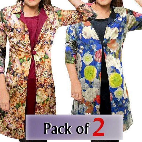Pack of 2 Shrug Style Floral Tops Price in Pakistan sanwarna.pk