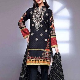 Elegant Embroidered Lawn Dress with Chiffon Dupatta Price in pakistan sanwarna.pk