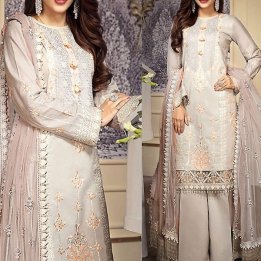 embroidered lawn suit with chiffon dupatta in pakistan sanwarna.pk