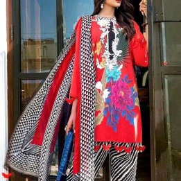 embroidered lawn suits with chiffon dupatta in pakistan sanwarna.pk