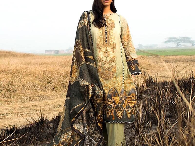 lawn suit with chiffon dupatta with price in pakistan sanwarna.pk