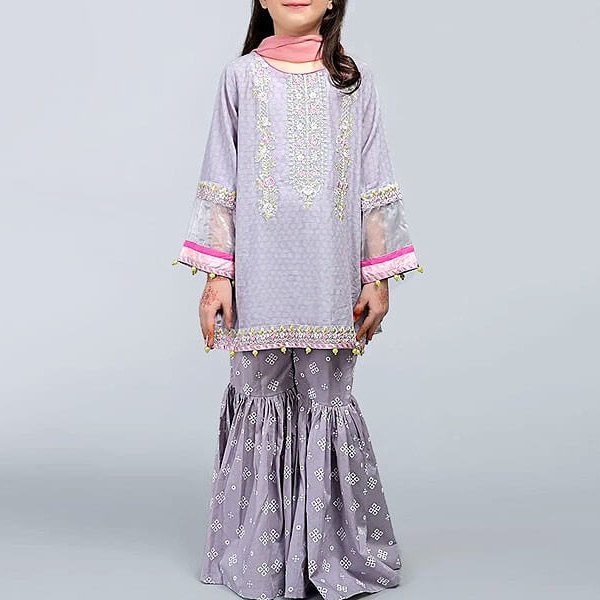 Kids 2-Pcs Embroidered Lawn Dress 2020 Price in Pakistan sanwarna.pk