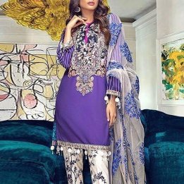 Embroidered Airjet Lawn Collection 2020 with Chiffon Dupatta in pakistan sanwarna.pk