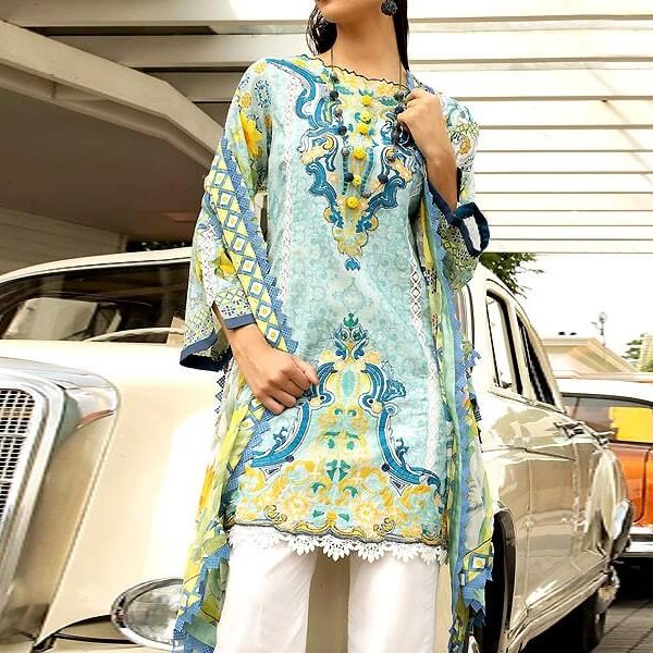 Luxury Embroidered Masoori Lawn Dress in pakistan sanwarna.pk