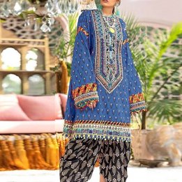 Embroidered Lawn Dress 2020 with Chiffon Dupatta Price in pakistan sanwarna.pk