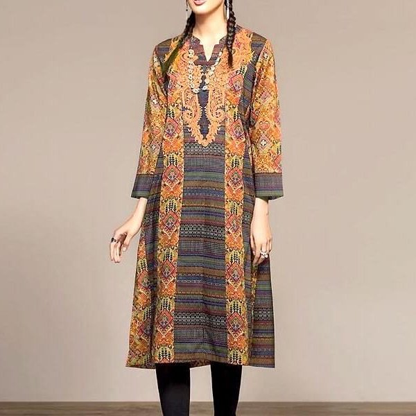 Embroidered Lawn Suit with Chiffon Dupatta Price in Pakistan sanwarna.pk