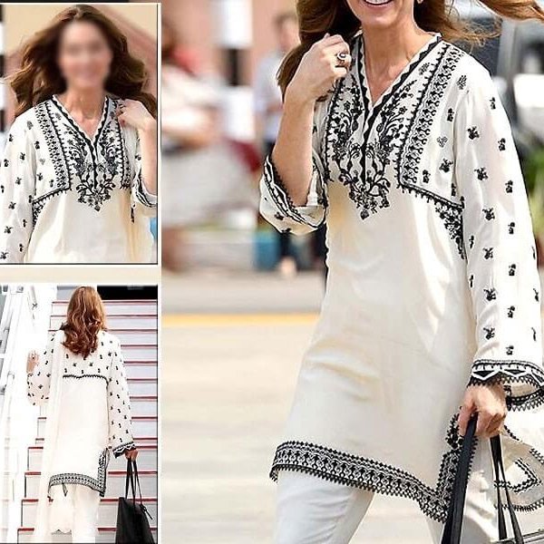 Trendy 2-Piece Cotton Embroidered Dress 2020 Price in pakistan sanwarna.pk