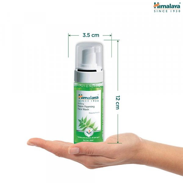 Size of Purifying Neem Face Wash Container