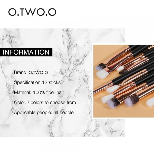 o two o 12pcs eye makeup brushes set black price