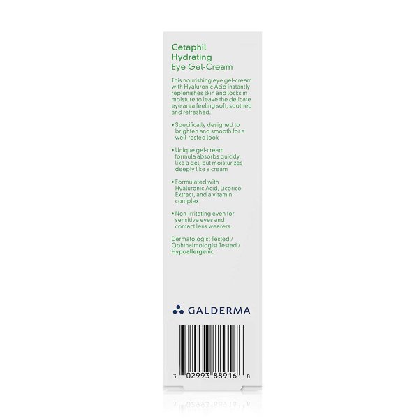 cetaphil hydrating eye gel cream ingredients