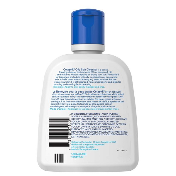 cetaphil oily skin cleanser ingredients