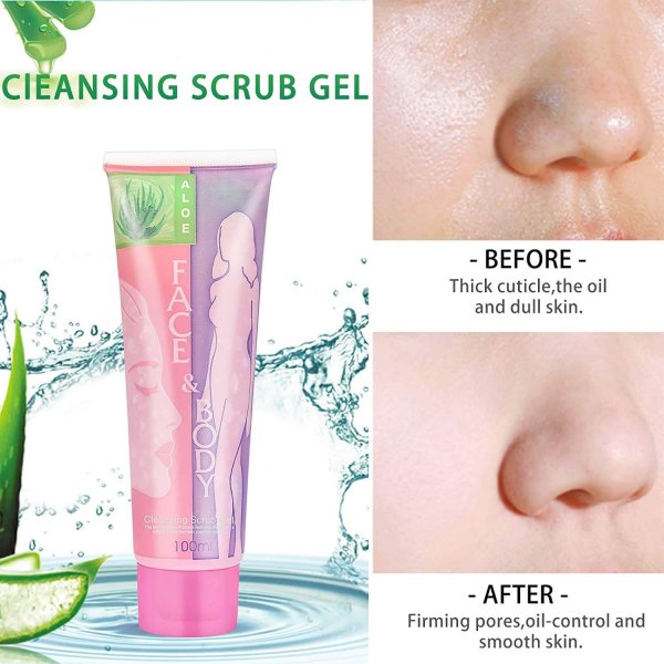 face & body cleansing scrub gel
