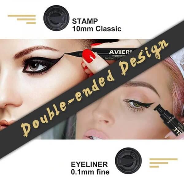 2 in 1 liquid eyeliner with wing stamp