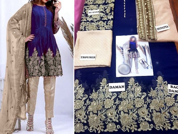 plain chiffon dress designs pakistani - sanwarna.pk