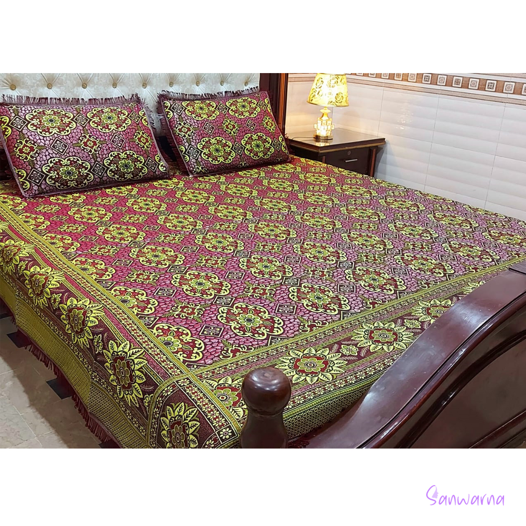 fancy bed sheet set - sanwarna.pk