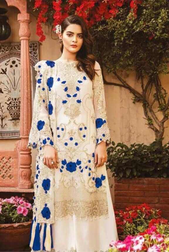 organza embroidered dress sanwarna.pk