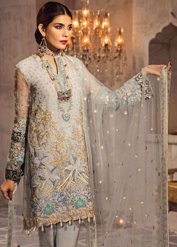 3 Piece Embroidered Unstitched Suits from The Wedding sanwarna.pk