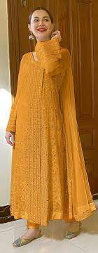 Ramsha Present R-346 Series Georgette Salwar Suits sanwarna.pk